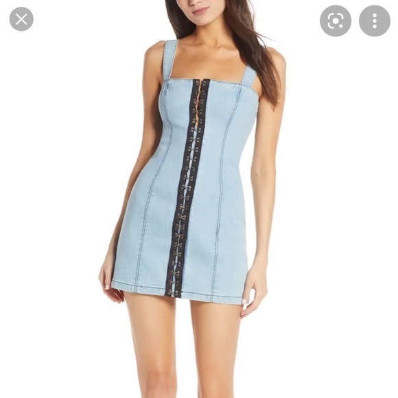 Finders Keepers Evelyn Denim Mini Dress - Picture 2 of 3